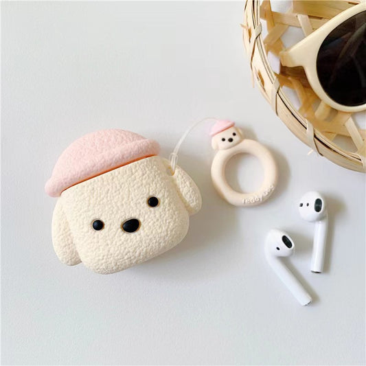 Cute Teddy Headphone Cover for Airpods 1 2/pro/3 Apple Blue Headphone Silicone Case